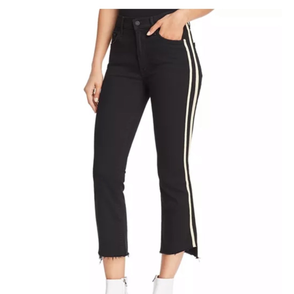 Mother High-Rise Crop Stripe Jeans - Picture 4 of 4